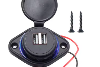 Flush mounted USB Charging Port - Oval - Dual USB type A